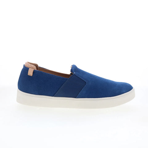 Spenco Backside Slip-On SP2004NVY Mens Blue Suede Lifestyle Sneakers Shoes