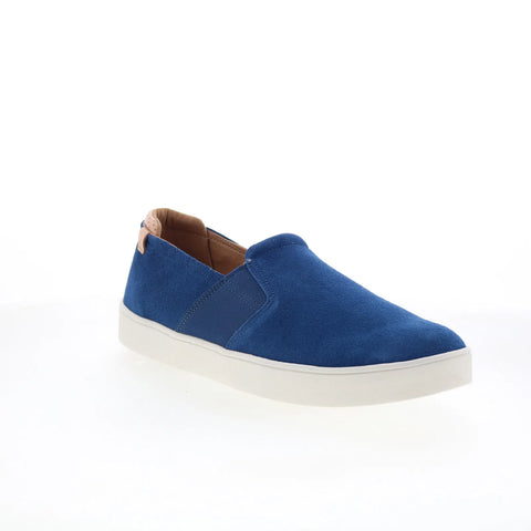 Spenco Backside Slip-On SP2004NVY Mens Blue Suede Lifestyle Sneakers Shoes
