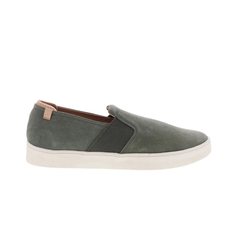 Spenco Backside Slip-On SP2004OLN Mens Green Suede Lifestyle Sneakers Shoes