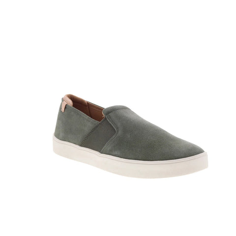 Spenco Backside Slip-On SP2004OLN Mens Green Suede Lifestyle Sneakers Shoes