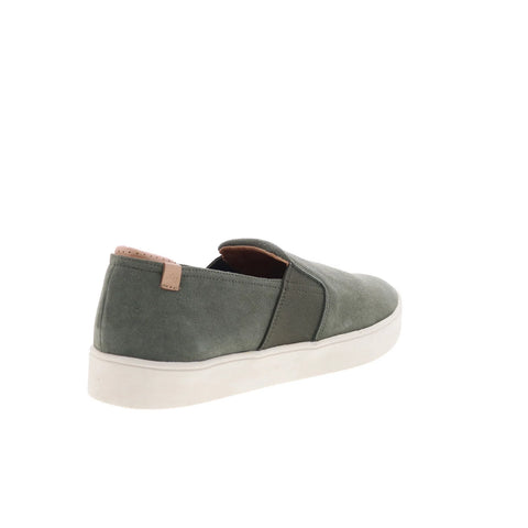 Spenco Backside Slip-On SP2004OLN Mens Green Suede Lifestyle Sneakers Shoes