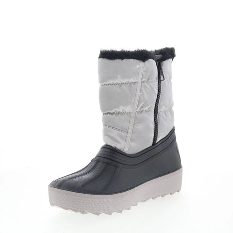 Pajar Spacey EU PDPAB00229.01 Womens Silver Canvas Pull On Casual Dress Boots