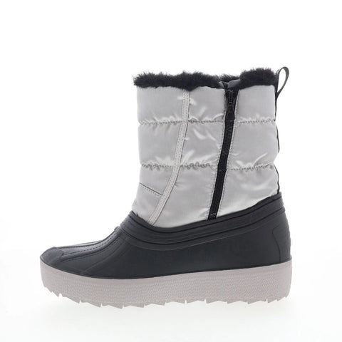 Pajar Spacey EU PDPAB00229.01 Womens Silver Canvas Pull On Casual Dress Boots