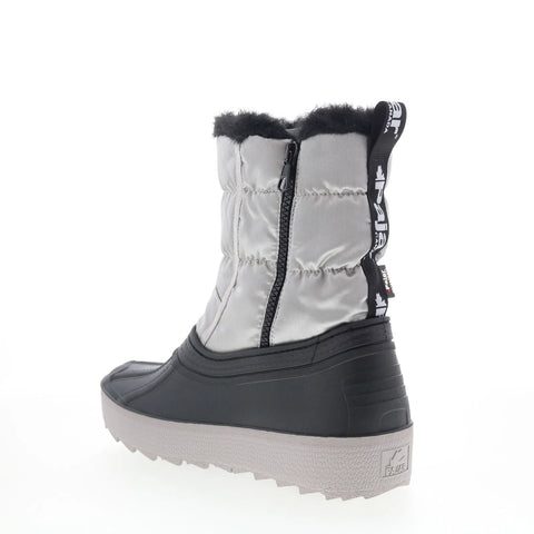 Pajar Spacey EU PDPAB00229.01 Womens Silver Canvas Pull On Casual Dress Boots
