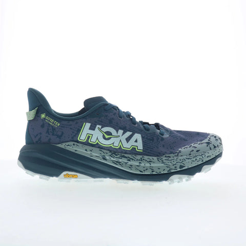 Hoka Speedgoat 6 GTX 1155150-BZY Mens Blue Canvas Athletic Hiking Shoes
