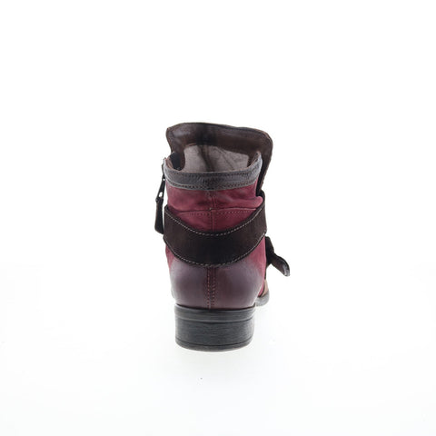 Miz Mooz Spencer-MM Womens Brown Leather Zipper Ankle & Booties Boots