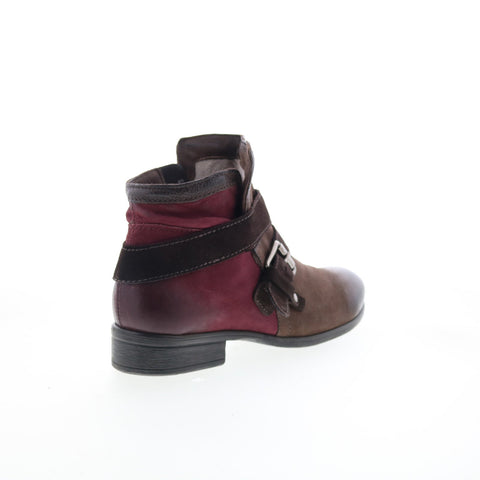 Miz Mooz Spencer-MM Womens Brown Leather Zipper Ankle & Booties Boots