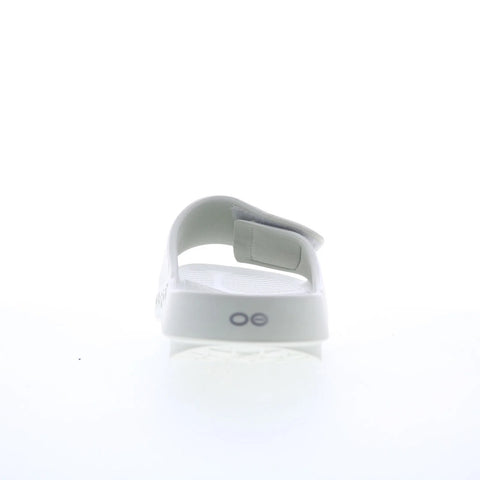 Oofos Sport Flex 1550 Mens Gray Synthetic Slip On Sport Sandals Shoes
