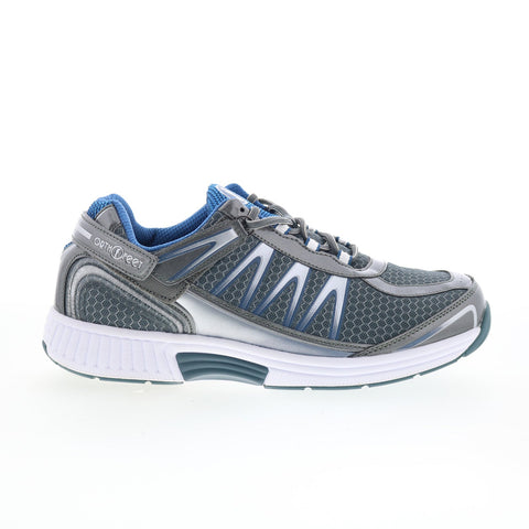 Orthofeet Sprint SPRINT Mens Gray Wide Synthetic Lifestyle Sneakers Shoes