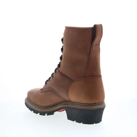 Rocky Square Toe Logger Composite Toe WP 9" Mens Brown Wide Work Boots