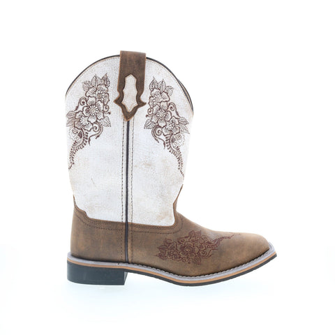 Smoky Mountain Boots Meadow SR-A283 Womens Brown Leather Slip On Western Boots