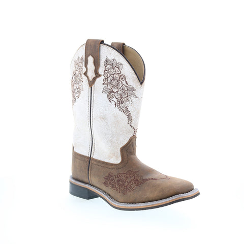 Smoky Mountain Boots Meadow SR-A283 Womens Brown Leather Slip On Western Boots