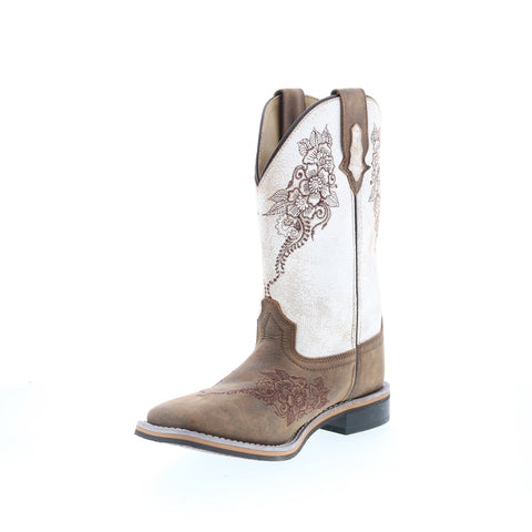 Smoky Mountain Boots Meadow SR-A283 Womens Brown Leather Slip On Western Boots