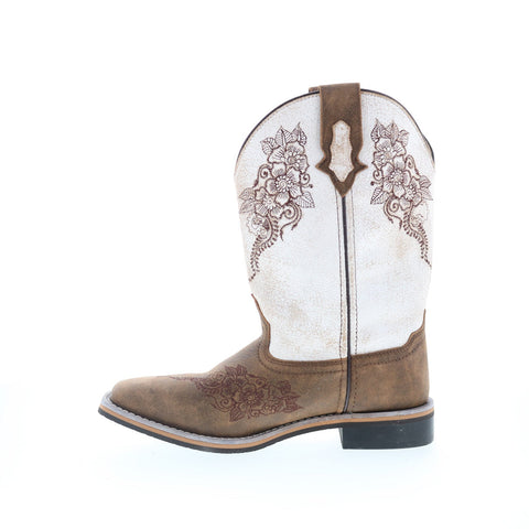 Smoky Mountain Boots Meadow SR-A283 Womens Brown Leather Slip On Western Boots