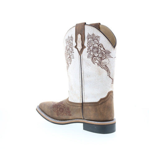 Smoky Mountain Boots Meadow SR-A283 Womens Brown Leather Slip On Western Boots