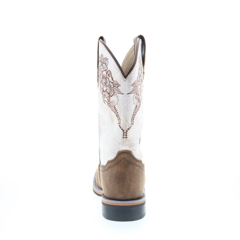 Smoky Mountain Boots Meadow SR-A283 Womens Brown Leather Slip On Western Boots