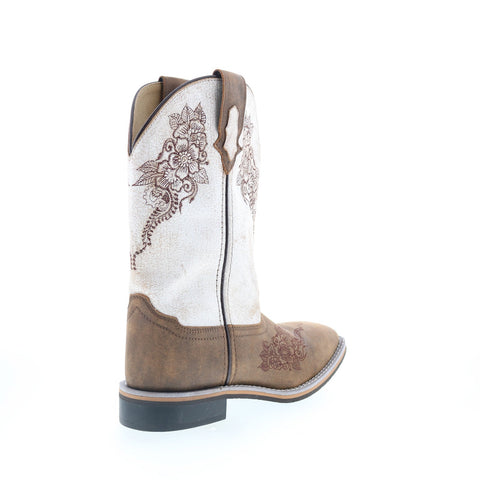 Smoky Mountain Boots Meadow SR-A283 Womens Brown Leather Slip On Western Boots