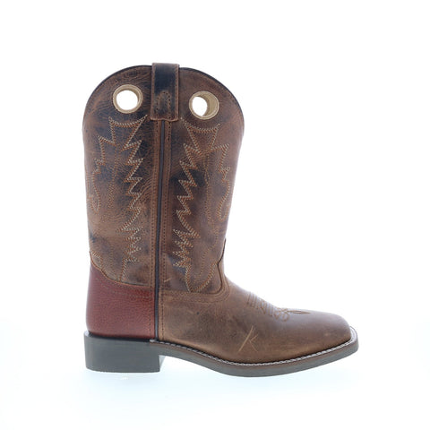 Smoky Mountain Boots Benton SR-B122 Womens Brown Leather Slip On Western Boots