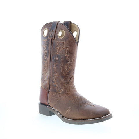 Smoky Mountain Boots Benton SR-B122 Womens Brown Leather Slip On Western Boots