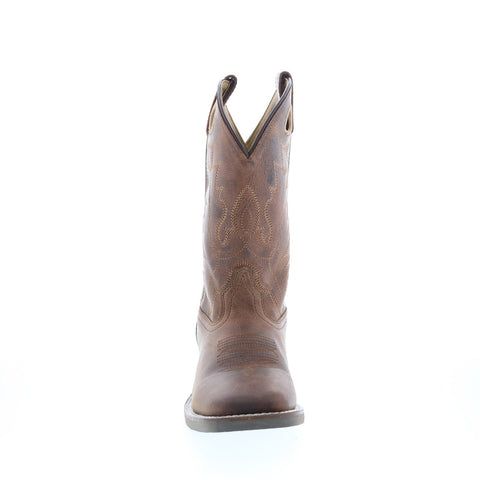 Smoky Mountain Boots Benton SR-B122 Womens Brown Leather Slip On Western Boots