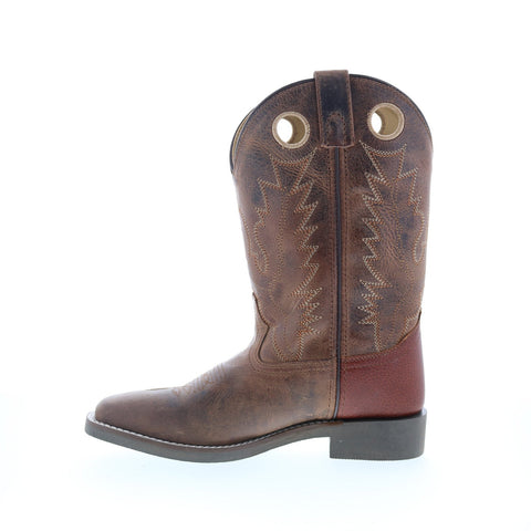 Smoky Mountain Boots Benton SR-B122 Womens Brown Leather Slip On Western Boots