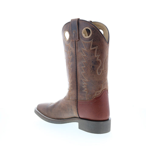 Smoky Mountain Boots Benton SR-B122 Womens Brown Leather Slip On Western Boots