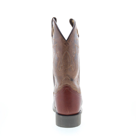 Smoky Mountain Boots Benton SR-B122 Womens Brown Leather Slip On Western Boots
