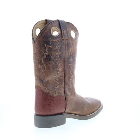 Smoky Mountain Boots Benton SR-B122 Womens Brown Leather Slip On Western Boots