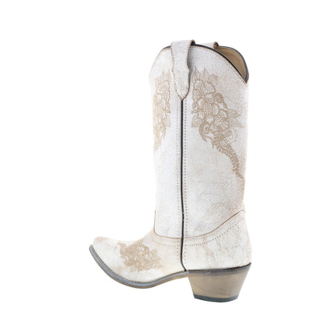Smoky Mountain Boots SRA-280 Womens White Leather Western Boots