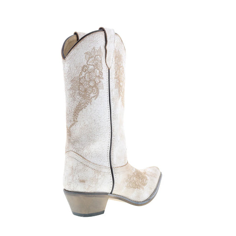 Smoky Mountain Boots SRA-280 Womens White Leather Western Boots