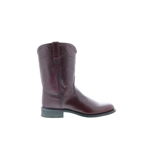 Jama Old West SRM4013 Mens Brown Leather Slip On Cowboy Western Boots