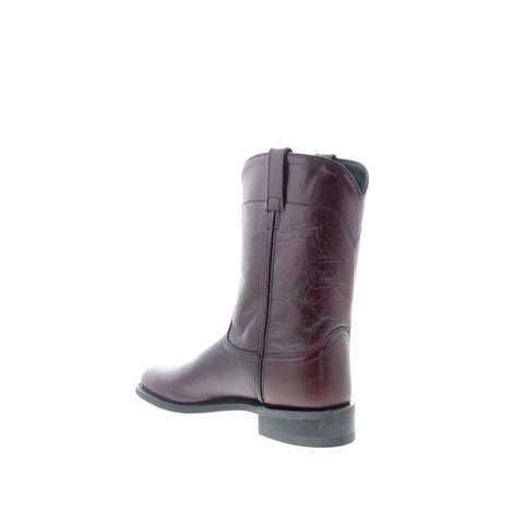 Jama Old West SRM4013 Mens Brown Leather Slip On Cowboy Western Boots