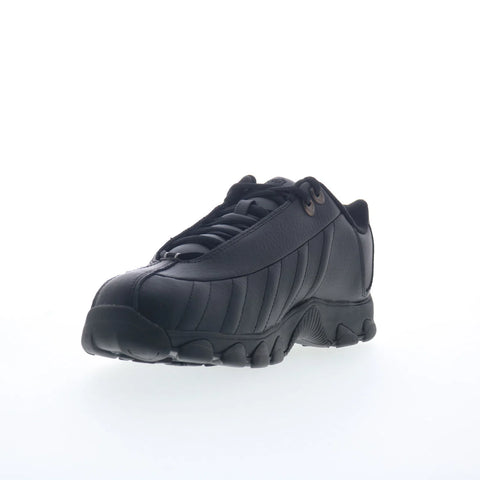 K-Swiss ST329 CMF 03426-008 Mens Black Leather Lifestyle Sneakers Shoes