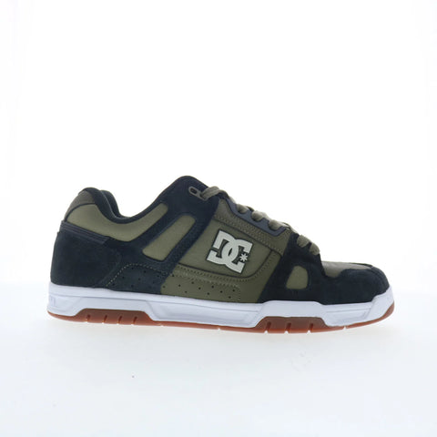 DC Stag 320188-ARO Mens Green Suede Lace Up Skate Inspired Sneakers Shoes
