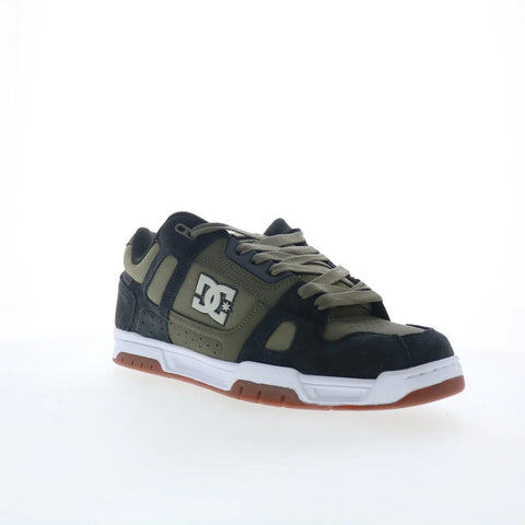 DC Stag 320188-ARO Mens Green Suede Lace Up Skate Inspired Sneakers Shoes