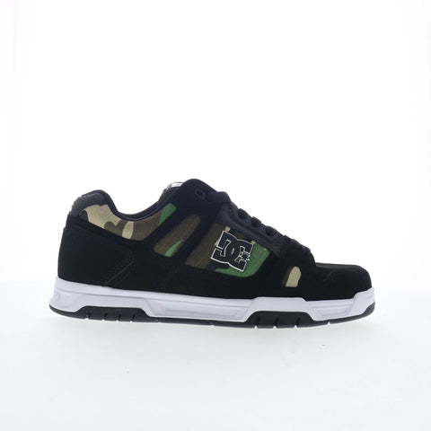 DC Stag 320188-BCM Mens Black Nubuck Lace Up Skate Inspired Sneakers Shoes
