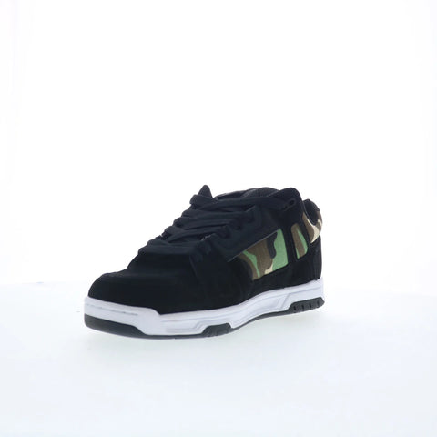DC Stag 320188-BCM Mens Black Nubuck Lace Up Skate Inspired Sneakers Shoes
