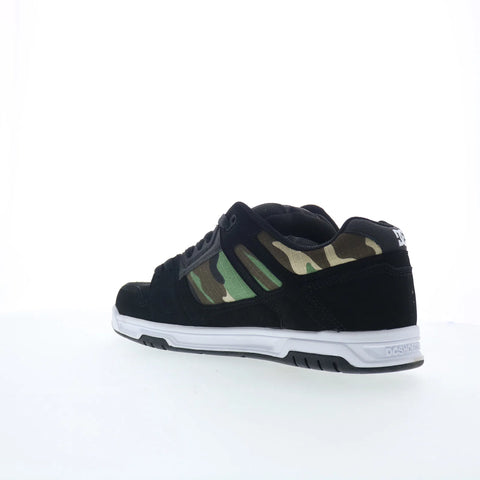 DC Stag 320188-BCM Mens Black Nubuck Lace Up Skate Inspired Sneakers Shoes