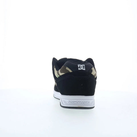 DC Stag 320188-BCM Mens Black Nubuck Lace Up Skate Inspired Sneakers Shoes