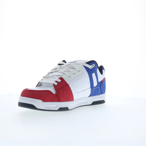 DC Stag 320188-RHB Mens White Leather Lace Up Skate Inspired Sneakers Shoes