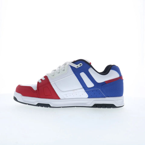 DC Stag 320188-RHB Mens White Leather Lace Up Skate Inspired Sneakers Shoes