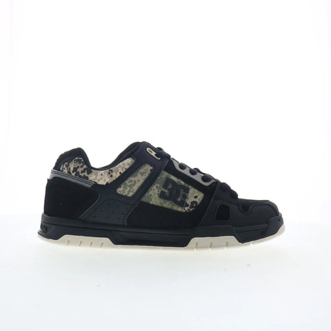 DC Stag 320188-XKSC Mens Black Nubuck Lace Up Skate Inspired Sneakers Shoes
