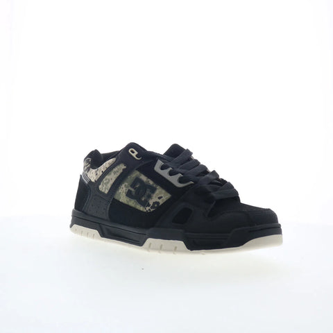 DC Stag 320188-XKSC Mens Black Nubuck Lace Up Skate Inspired Sneakers Shoes