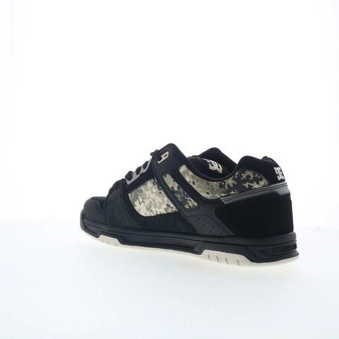 DC Stag 320188-XKSC Mens Black Nubuck Lace Up Skate Inspired Sneakers Shoes