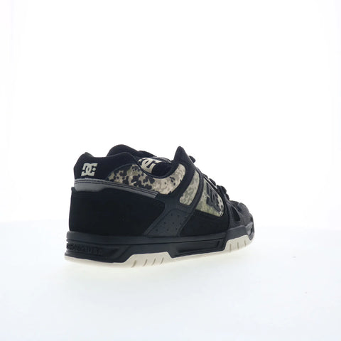 DC Stag 320188-XKSC Mens Black Nubuck Lace Up Skate Inspired Sneakers Shoes