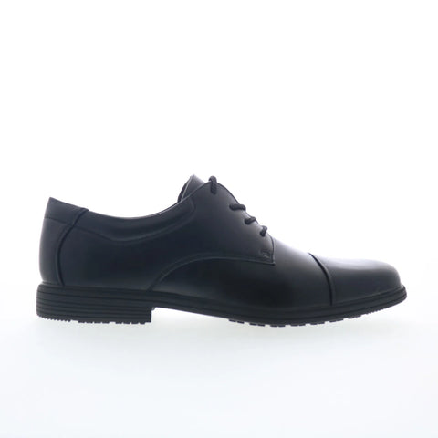 Rockport Stanwick Mens Black Leather Oxfords & Lace Ups Cap Toe Shoes