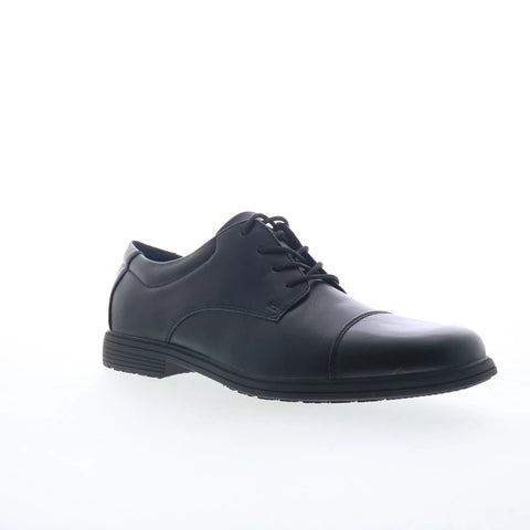 Rockport Stanwick Mens Black Leather Oxfords & Lace Ups Cap Toe Shoes