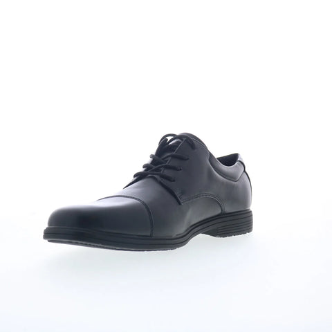 Rockport Stanwick Mens Black Leather Oxfords & Lace Ups Cap Toe Shoes