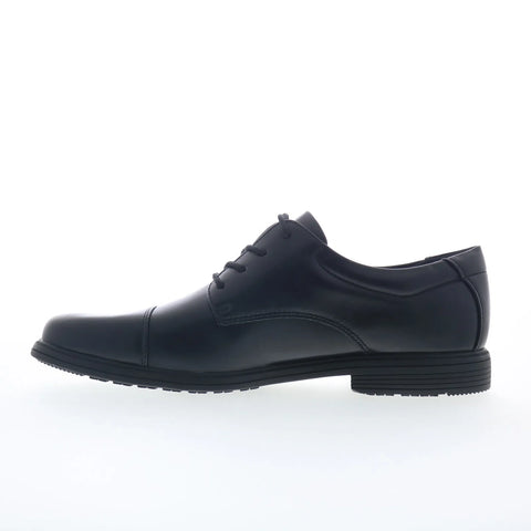 Rockport Stanwick Mens Black Leather Oxfords & Lace Ups Cap Toe Shoes