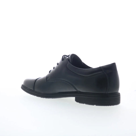 Rockport Stanwick Mens Black Leather Oxfords & Lace Ups Cap Toe Shoes